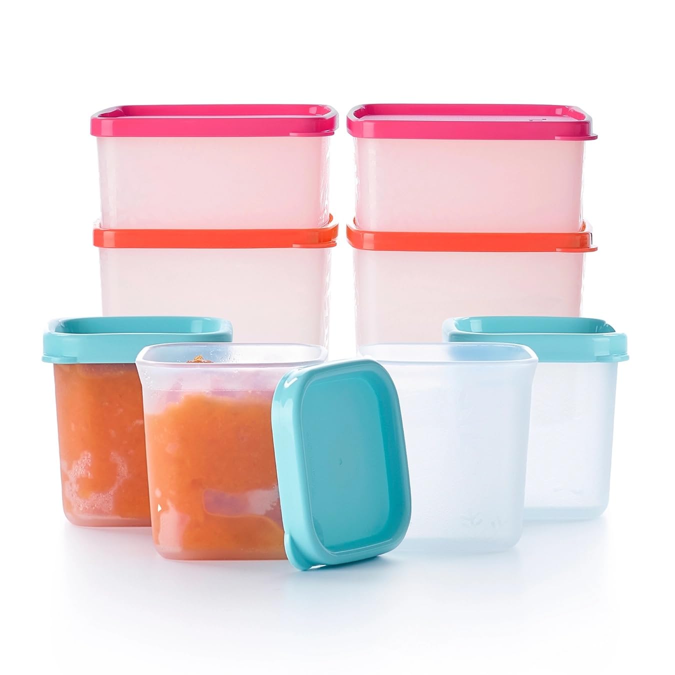 保存容器・ケース Tupperware Colorful Freezer Mate Gift Tupperware Essentials Freezer Mates Lot de 8 boîtes de