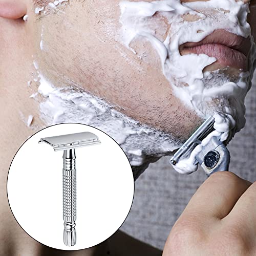 shamjina Barbeador Manual de Lâmina de Segurança de Borda Dupla Lâmina Inoxidável Anticorrosiva com