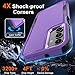 RMOCR Case for Samsung Galaxy A16 5G, Full Body Heavy Duty Rugged Shockproof Protective Phone Cover with Lanyard Strap, Tempered Glass Screen Protector and Camera Lens Cover, Lavender