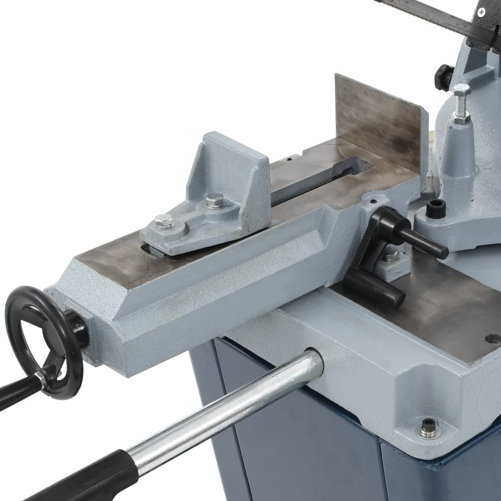 vidaXL Sega a nastro in metallo con base solida 230 V Segatrice verticale per metallo Macchina da taglio per metalli Varie velocità e angolo portatile con ruote