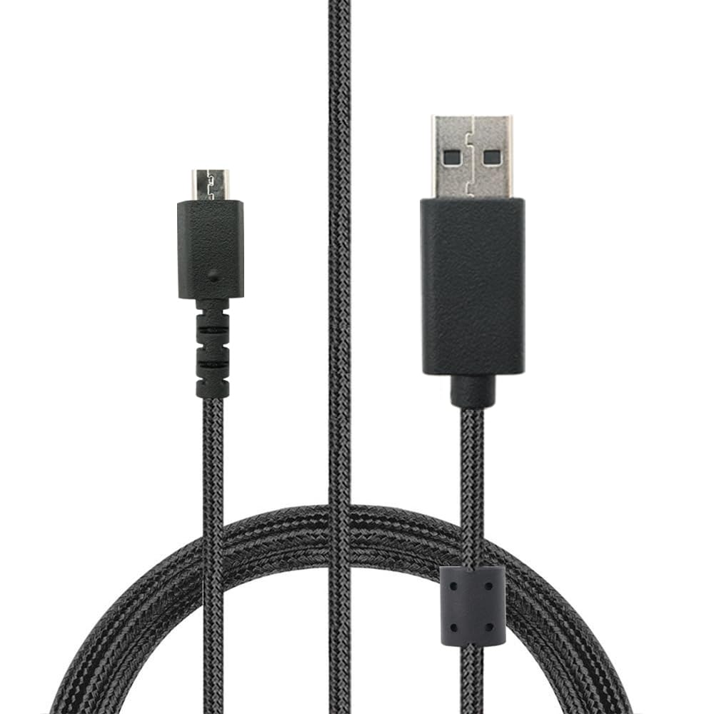Cable de carga USB (6 pies), nailon trenzado, repuesto para mouse inalámbrico Logitech G502 Lightspeed / teclado inalámbrico G915 RGB TKL, USB a micro
