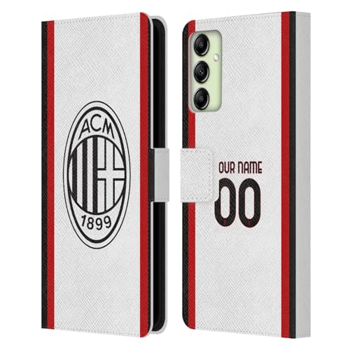 Coque Samsung Galaxy A14 5G AC Milan : Protection portefeuille en cuir personnalisable