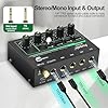 Aveek 4 Channel Mixer - Mini 4 Stereo Audio Mixer, Low-Noise for Precision Sub-Mixing,1/4" TRS Input/Output Ideal for Mics/Guitars/Bass/Stage #1