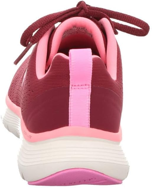 Skechers Women's Flex Appeal 5.0 New Path Trainers, Burgundy Mesh Pink Trim, 8 US - Image 3