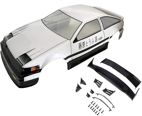110 Escala RC pintada precortada Drift Racing Touring Onroad Carrocería de coche Ancho 7.480 in con accesorios de espejo retrovisor (AE86)