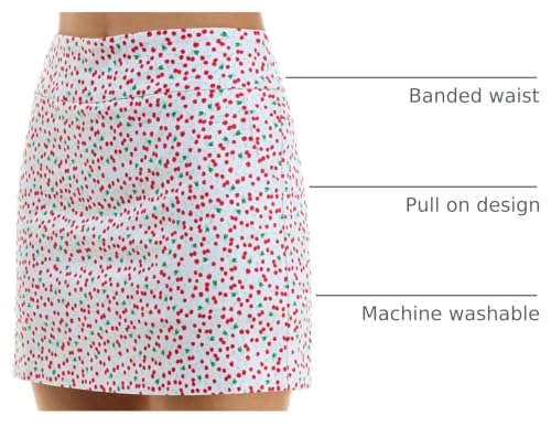 Zac & Rachel Women's New Millennium Pull-On Skort, Bright White/Red, 14 - image 4