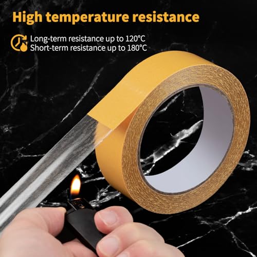 Ruban adhésif double face transparent super fin 3cm x 20m pour fixations