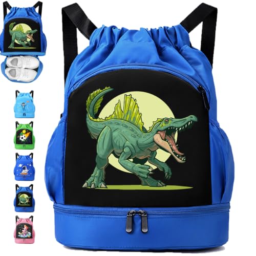 KORVANO Mochila de Fitness, Deportiva Impermeable Bolsa de Playa, Bolsa para Viajes de Gimnasio, Adecuado Chico Chica Bolsas Deport, Mochila Con Cordón