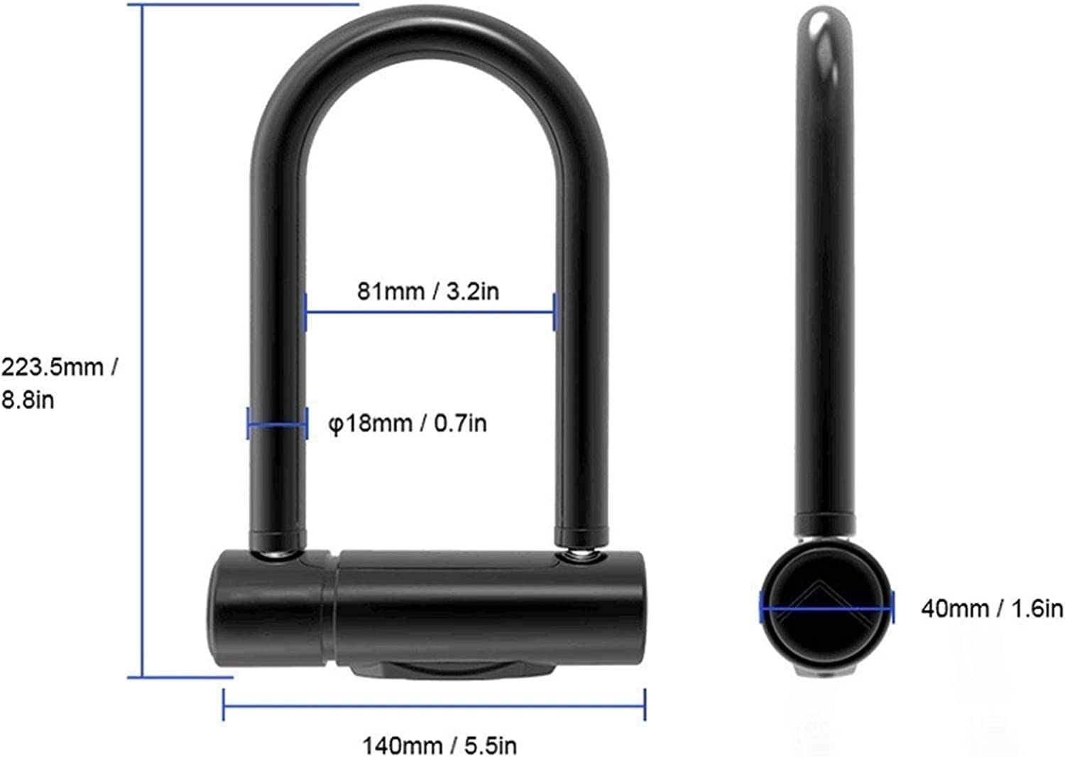 Candado en U para Bicicleta, Resistente, electrónico, con Huella Dactilar, Recargable por USB, con Forma de U, para Scooter, Puerta de Vidrio