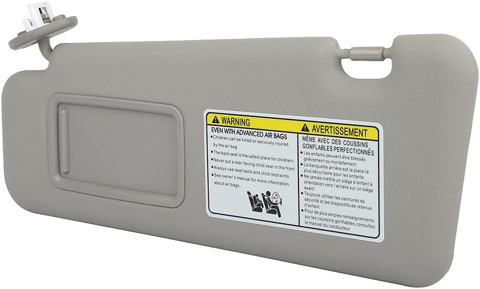 SCITOO Car Sun Visor Assbembly Fit for 2008-2013 for Toyota for Highlander Gray with Sunroof(Left and Right Sides)