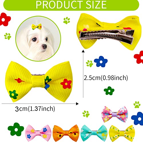 Mruq Pet 80Pcs Dog Bows Clips, Bulk Cute Mini Pet Small Youkie Dog Hair Bows With Clips thumb #3