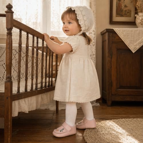 Image of HsdsBebe Baby Boys Girls Pu Leather Hard Bottom Walking Sneakers Toddler Rubber Sole First Walkers Infant Cartoon Slippers Crib Shoes