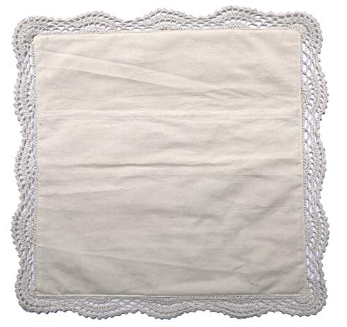 Kamay's Decorative Pillow Covers Cotton Vintage Handmade Crochet Throw Pillow Cushion Covers Handcraft Pillowcase 3D Lace Floral Pattern Rural Style #TOP4
