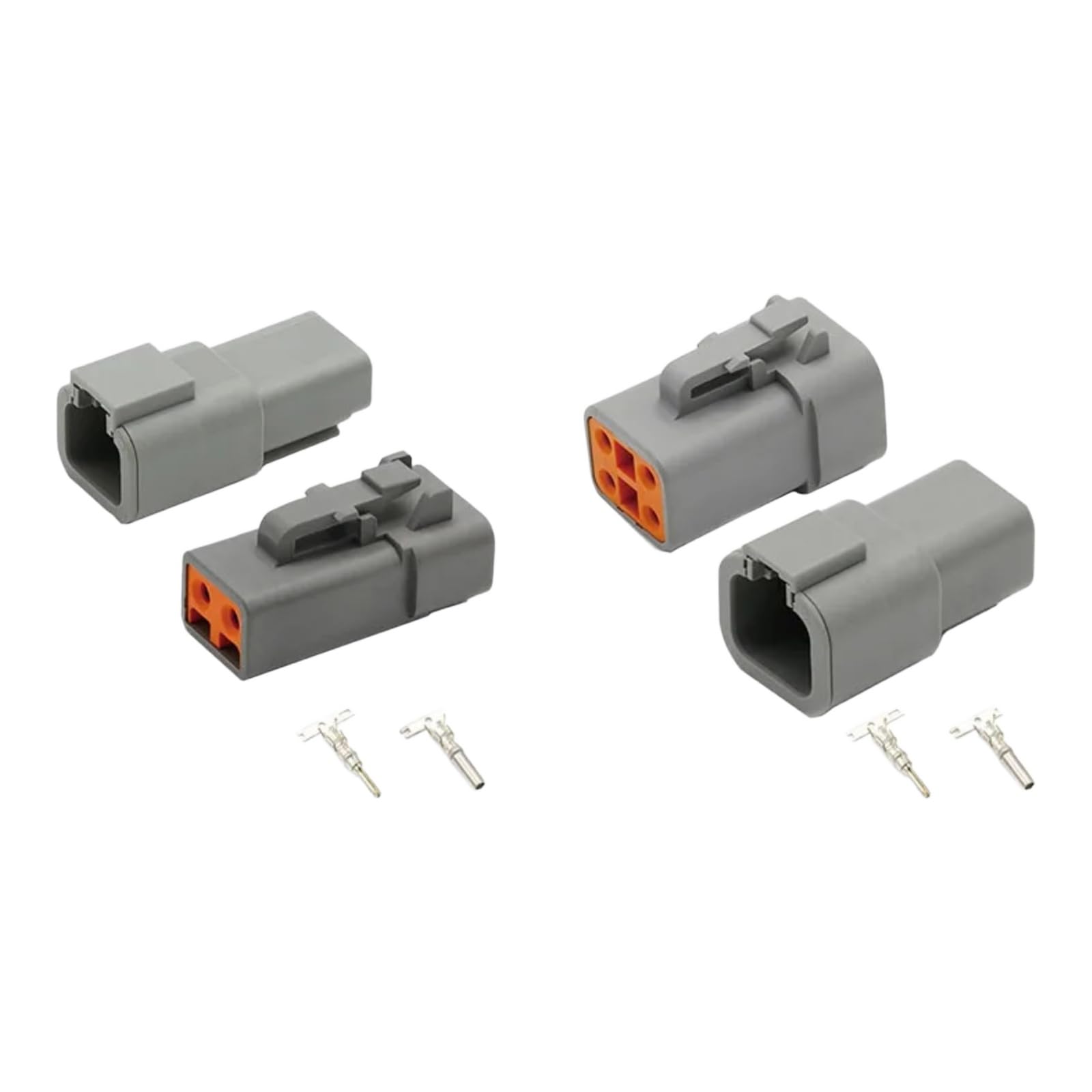 DT Conector serie Wire Socket Plug DTP de 2 pines impermeables para automoción, 5 juegos