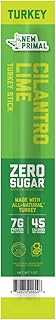 New Primal Cilantro Lime Turkey Stick, High Protein Zero Sugar Meat Stick, 1 OZ
