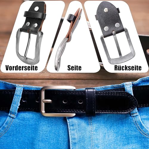 FLEXNOVA 2 Stück Gürtelschnalle, Leder Gürtelschnalle Herren Damen 40mm Gürtelschnallen zum Wechseln Gürtel Schnallen Schnalle Belt Buckle für Herren Damen