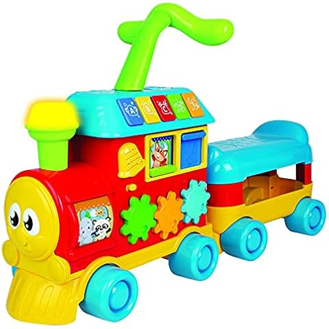 Winfun Learning Train | 2-In-1 Ride-On And Push Walker | Light Up Buttons, Sounds Promote Learning And Development | Suitable For Boys And Girls Age 1 - 3 Years Cover
