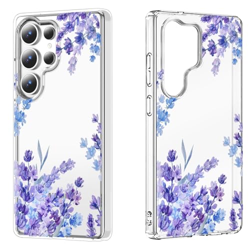 Coque Samsung S25 Ultra lavande CameCosy antichoc fleur silicone TPU