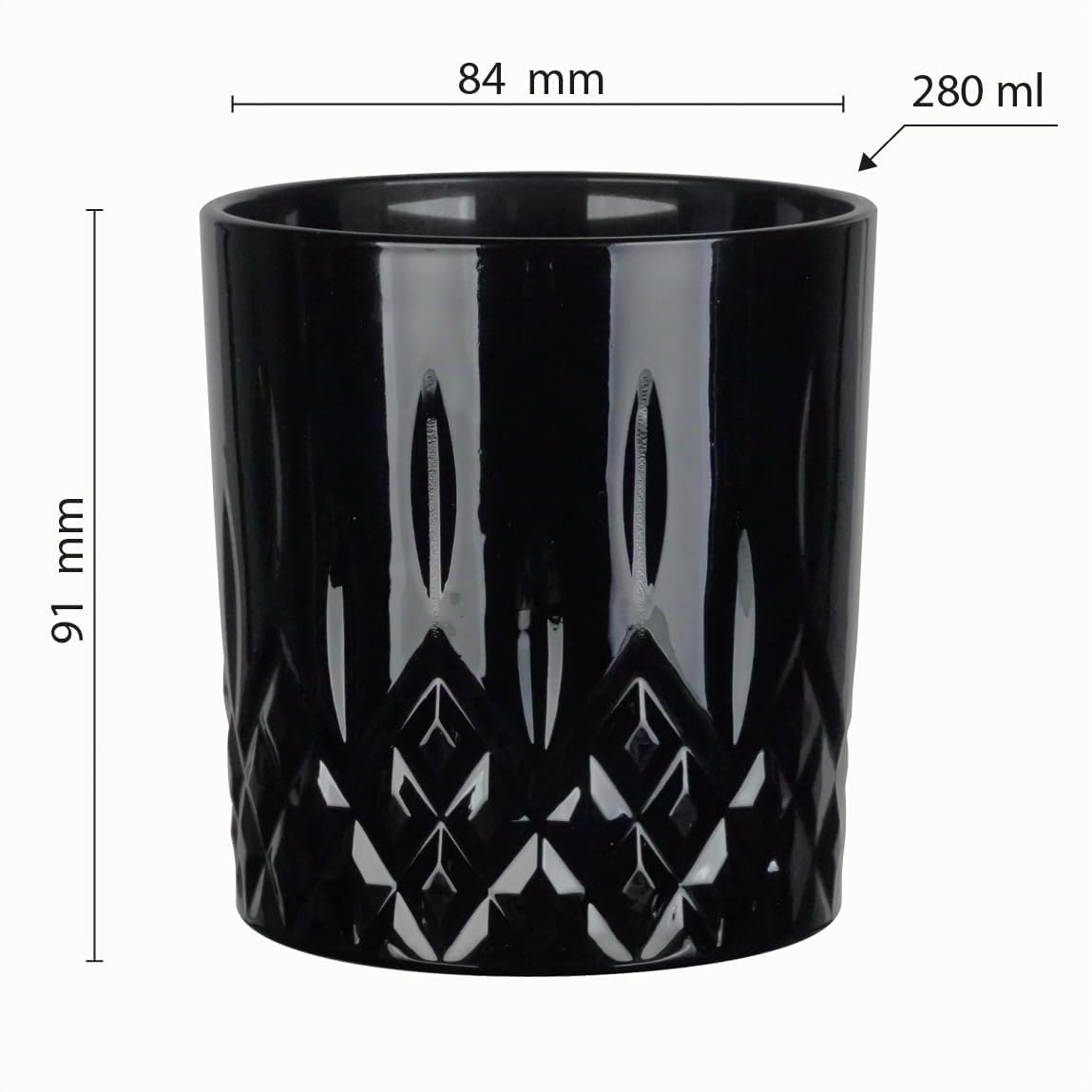 Glasmark Bicchieri da long drink in vetro high-ball, bicchieri per acqua, cocktail, vetro levigato, perfetti per casa, ristoranti e feste, set di bicchieri da 6, 280 ml