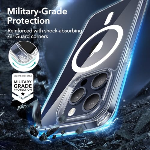 ESR for iPhone 15 Pro Case, Compatible with MagSafe, Shockproof Military-Grade Protection, Scratch-Resistant Back, Magnetic Phone Case for iPhone 15 Pro, Classic Hybrid Case, Clear by ESR - Image 5