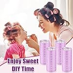 WILLBOND 4 Pcs Long Hair Rollers for Bangs Aluminum Core Curlers Thermal Self Grip Roller for Long and Medium Hair Women Hairstyle(4.7 x 2 Inch,Purple) - Image 4
