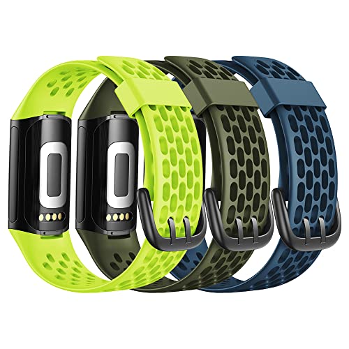 Cyeeson C [3PC] Respirante de Remplacement de Couleur Compatible avec Fitbit Charge5 Watch