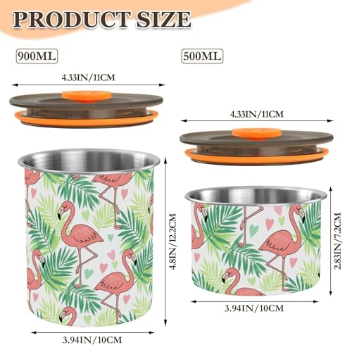 Envase hermético de acero inoxidable DOMIKING 900 ml miniatura 2