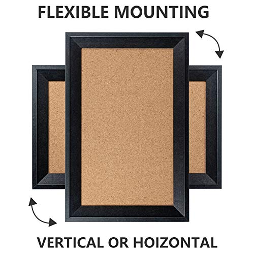 Hblife Cork Board Bulletin Board 11 X 17 Inch With Black Frame Rectangle Decorative Hanging Pin Board Perfect Decor For Office & Home,Message Board Or Vision Board #TOP2