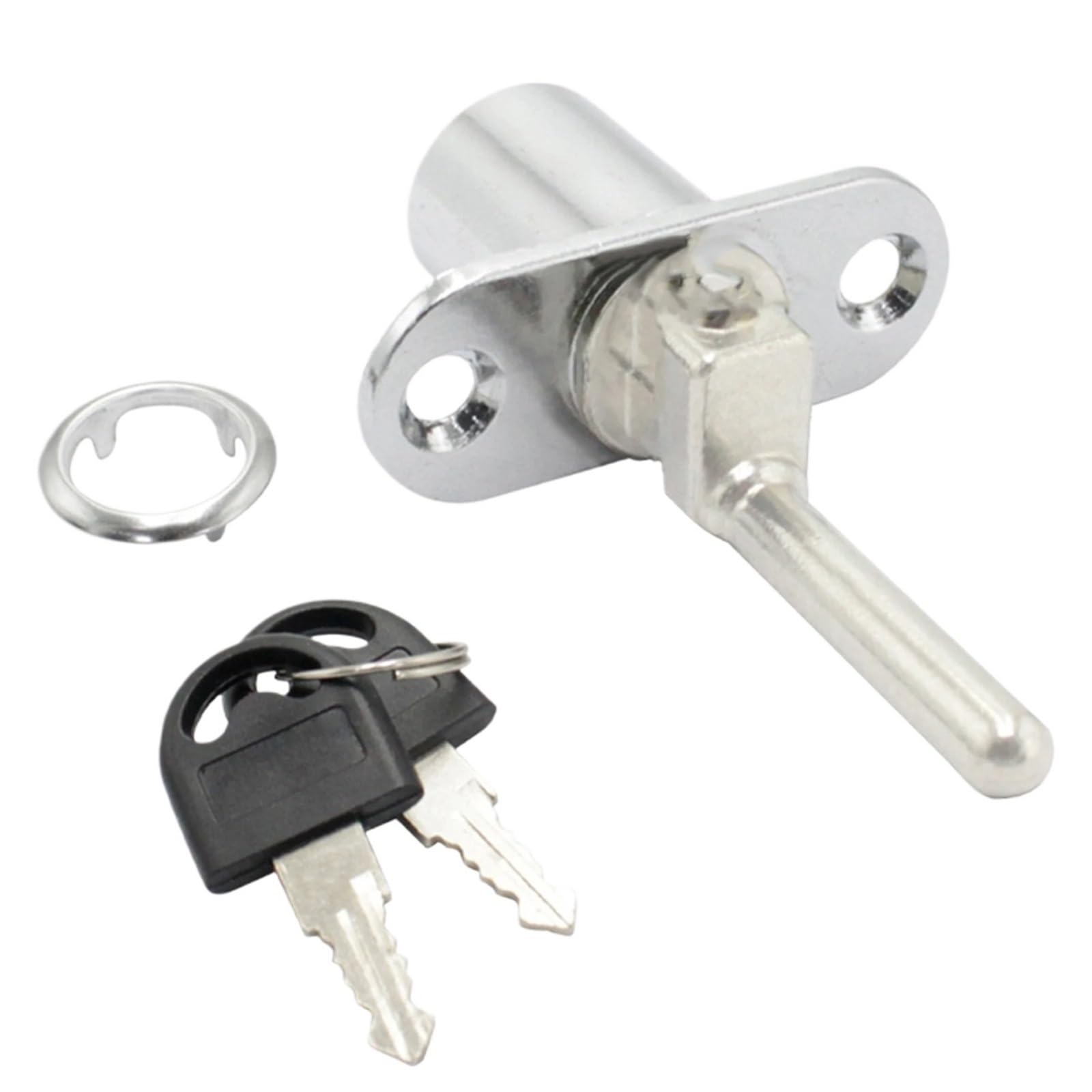 Desk Drawer Lock 2PCS Cam Cylinder Triple Lock Desk Cabinet Drawer Furniture Hardware Office Zinc Alloy(19mm)