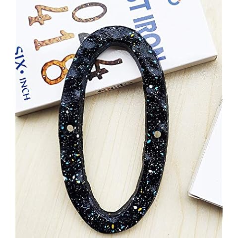 ropto Aparment Number - 6 Inch Blue Galaxy Style -Cast Iron adress Number for Home Mailbox (Letter 0) Cover