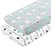 Produktbild Whew BROLEX Stretchy ändern pad Cover 2-Pack jerseyknit ändern pad Covers playard Blatt grau Teal Tier