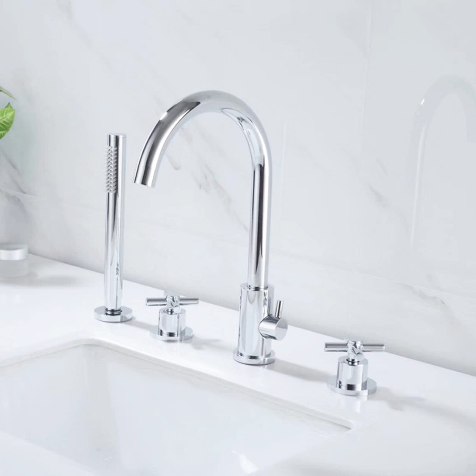 Mitigeur Bain-Douche 3 Trous Chrome-b : robinets de baignoire et ensemble douche