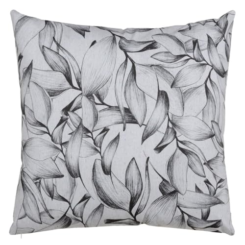 Coussin feuilles polyester 60 x 60 cm en coton pour décoration salon - 3