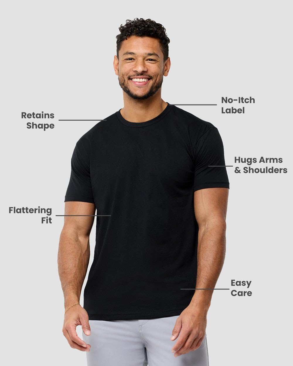 INTO THE AM Men's T-Shirts Soft Cotton Blend Crew Neck Tee S - 4XL Athletic Fit Plain & Logo Basic T-Shirt for Men - Image 3