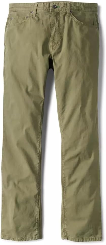Orvis Men’s 1856 Stretch Twill 5-Pocket Pants – Regular and Slim Fit Casual Cotton Blend Trousers with Flex Comfort