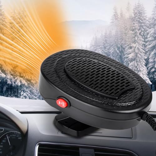 LZHIOs Portable Car Heater, 12V Car Heater Defroster, Plug In Heaters Fan 150W 2 In 1 Modes Heating and Cooling for Fast Heating Defrost Defogger and Car Windscreen Fan Cigarette Lighter