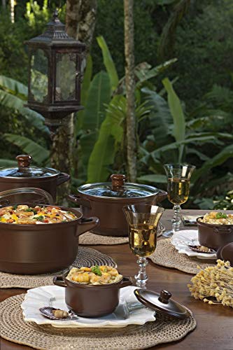 Conjunto de Panelas Cerâmica Duo Smart 5 Peças Chocolate e Brindes Ceraflame