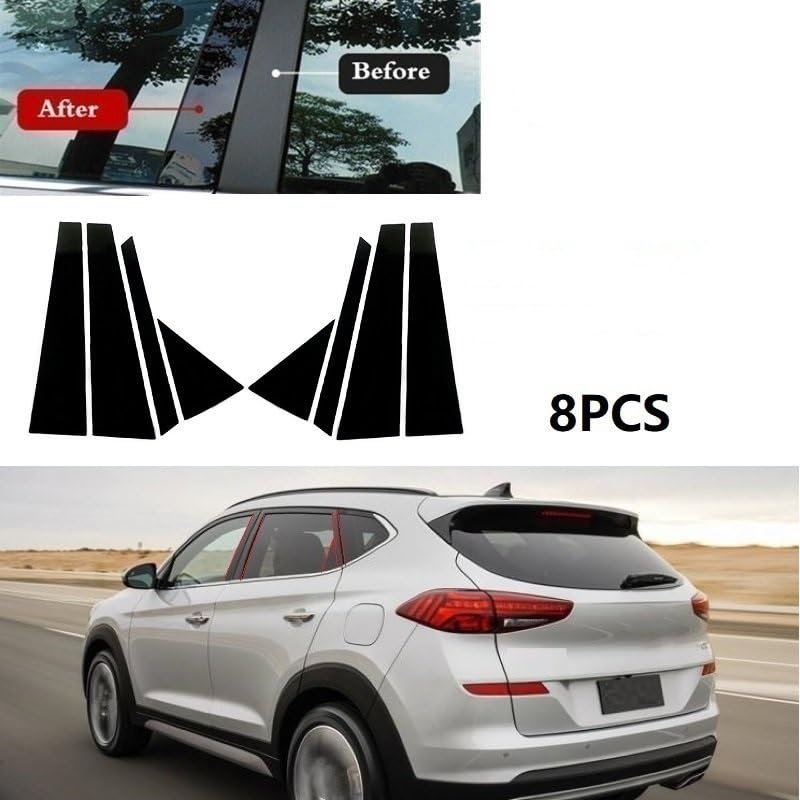 Déflecteurs de vitre pour Tucson 2015-2019 et garnitures de pilier BC - 2