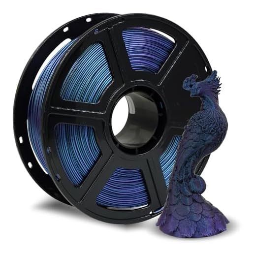 FLASHFORGE Rapid PLA Filament 1.75mm +/- 0.02mm Burnt Titanium & Nebula Purple Gradient, Max 500mm/s High Speed Printing, 3D Printer Filament 1kg(2.2lbs), Changing Colors with Light