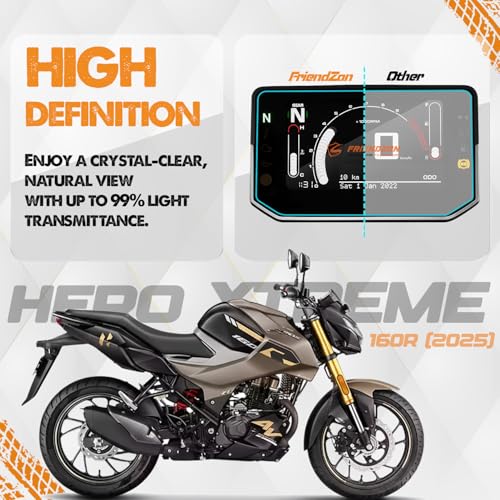 Image of Screen Guard For Hero Xtreme 160R 4V [2025] Combat | Anti-Bubble | Scratch Resistant | HD Clear | Anti-Fingerprint | TFT Instrument Display Protector [Not Tempered Glass] (Pack of 2)