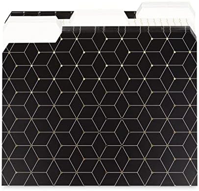 U Brands File Folders, 1/3 Cut, 24 Count, Letter Size, Geo Modern Print