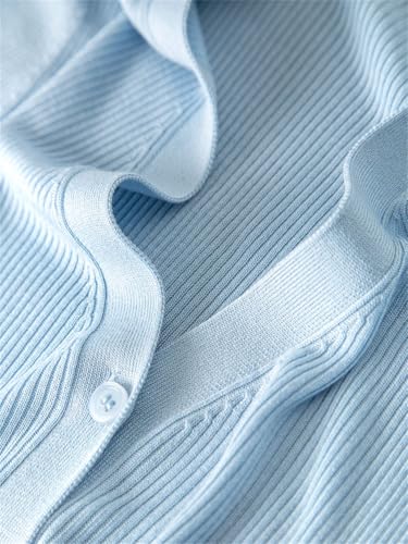 Women Cardigans Silk Blend Single Breasted V Neck Knitwear4