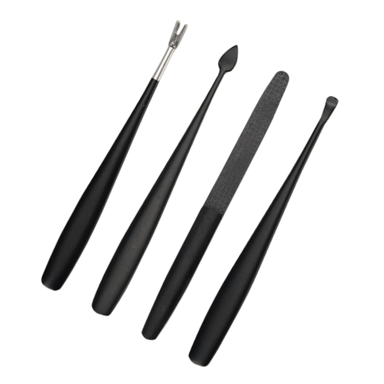 Beavorty Manicure Tools Set of 4 Cuticle Care Tools Nail Files for Home or Salon Use