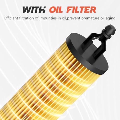 Image of Aluminum Engine Oil Filter Housing With Oil Cooler Filter and Sensor Fit for 2017 2018 Dodge Journey Charger Challenger Durango Avenger Wrangler Grand Cherokee 200 300 Town Country