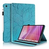 [Housse pour Lenovo Tab One 8.7 Pouces 2025 Multifonction] Support avec deux angles d'utilisation, permet d'alterner facilement entre différentes occasions. C'est très agréable pour écrire et regarder. Sur le côté de l'étui de protection se trouve un étui pour stylo pour placer le stylo.