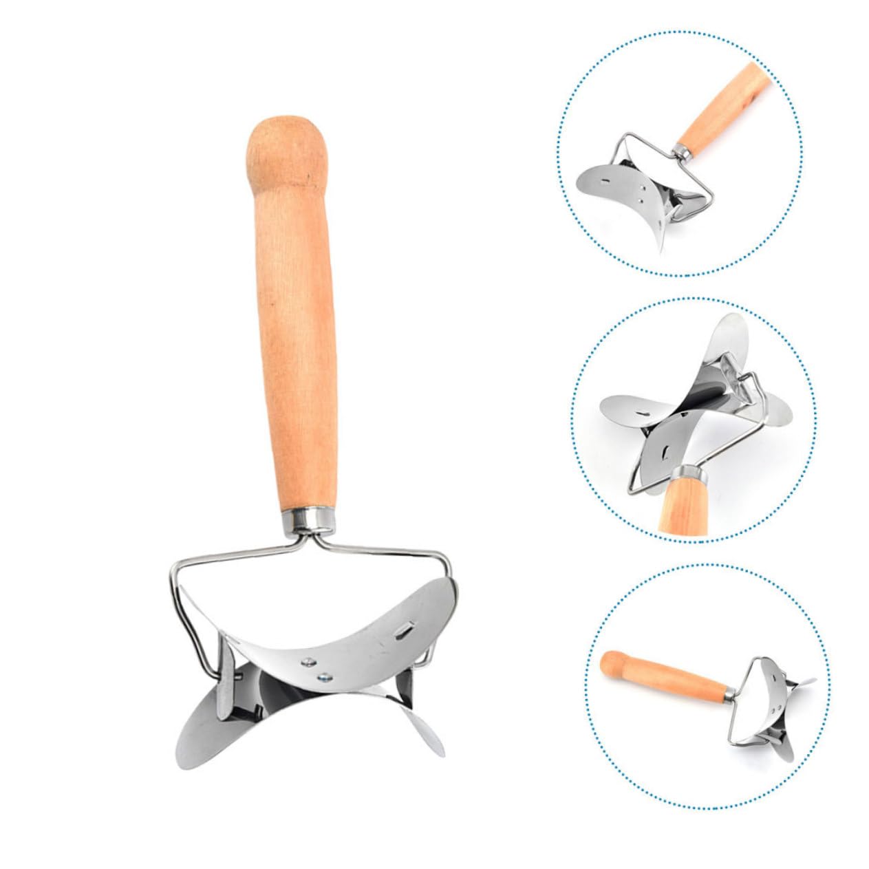 Ciieeo 5 Set Di Per Tagliare La Pelle Di Gnocchi Con Manico in Legno Multiuso Per Gadget Da Cucina 2 Pezzi * 5