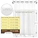 Barossa Design Fabric Snap-in Shower Curtain Liner Replacement, Removable & Washable, Hotel Style, 70x54, White