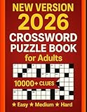Crossword Puzzles Book For Adults: Over 10000+ Verified qlues: (Easy, Medium & Hard)