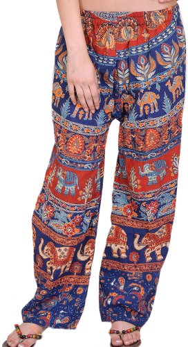 Image of Exotic India Casual Trousers from Pilkhuwa with Printed