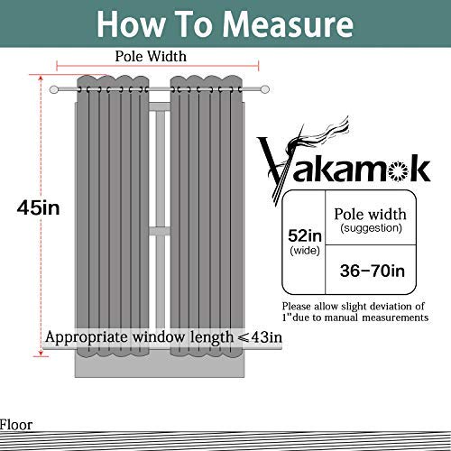Yakamok Light Blocking Window Blackout Curtains Thermal Insulated Room Darkening Drapes for Bedroom,Solid Grommet Top Window Panels, 52x45 Inch, Purple, One Pair